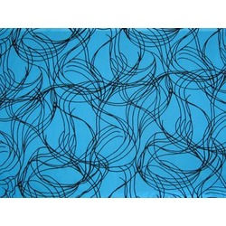 ABSTRACT FLOCK ON STRETCH NET BLK TUQ  