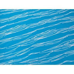LINES FLOCK ON STRETCH NET TURQUOISE  