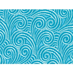 SWIRL STRETCH LACE TURQUOISE  
